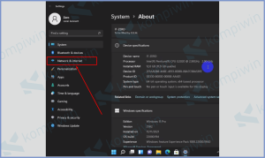 Tap Menu Network And Internet